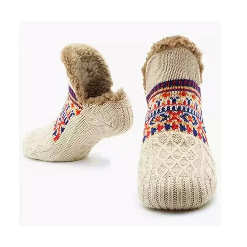 Winter Snow Socks Men Thicken Warm Home Bedroom Socks Slippers Man Non-Slip Foot Warmer Carpet Knitted Socks Calcetines Hombre