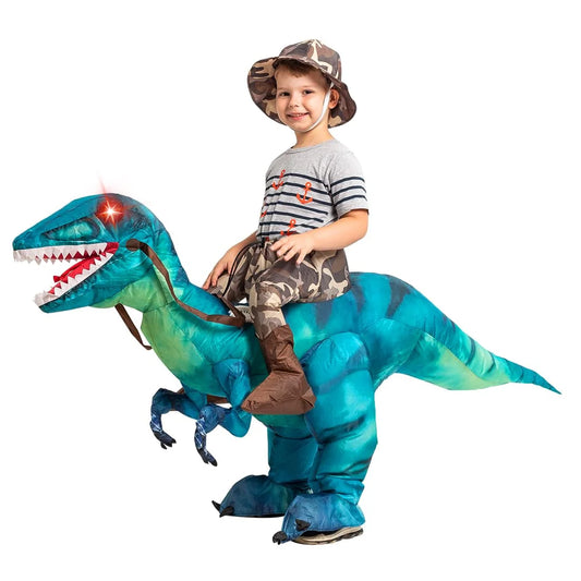 48 Inch Inflatable Dinosaur Costume for Kids, Funny Halloween Costumes for Boys Girls Kids Inflatable Costume, Blow up Dinosaur Costume for Halloween Party Cosplay