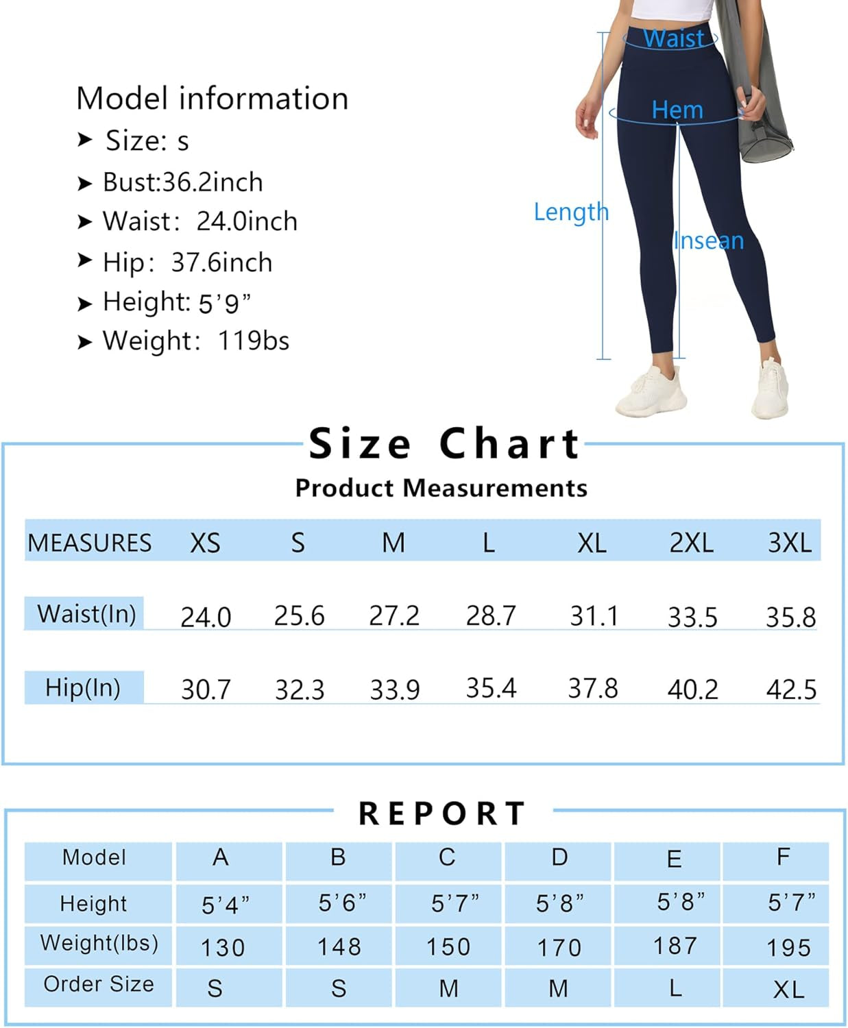 Tummy Control Workout Leggings with Pockets High Waist Athletic Yoga Pants for Women Running, Fitness