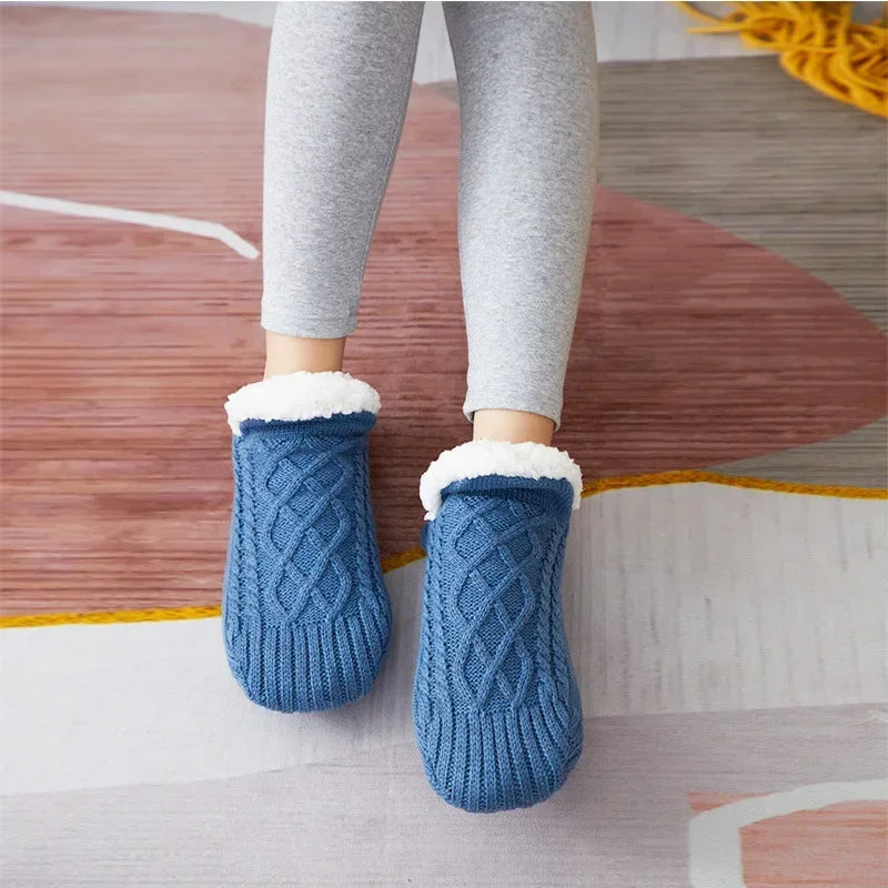 Winter Snow Socks Men Thicken Warm Home Bedroom Socks Slippers Man Non-Slip Foot Warmer Carpet Knitted Socks Calcetines Hombre