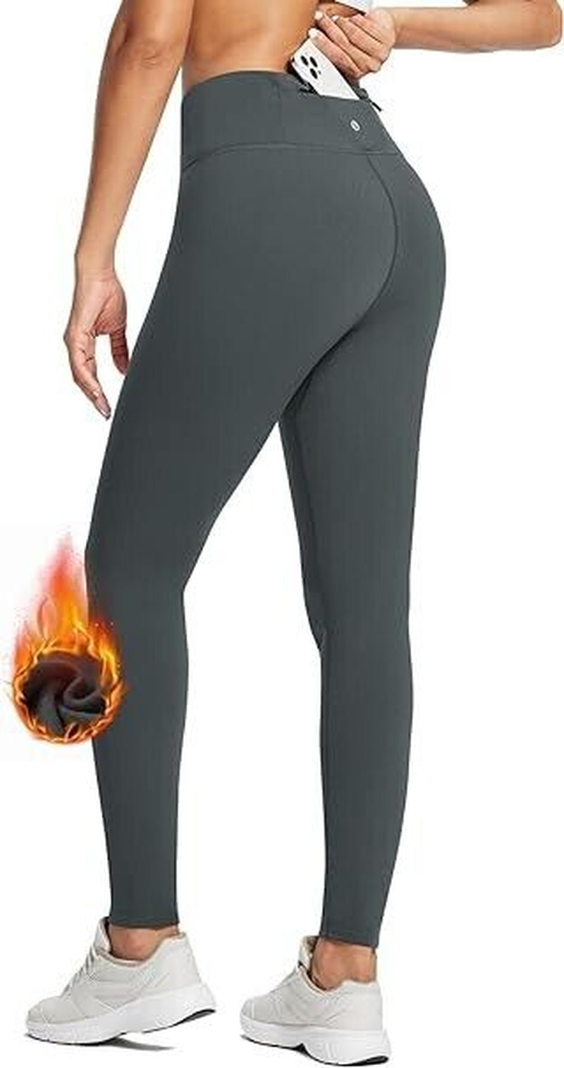 Baleafd Leggings W/Pockets for Women Thermal Warm Winter Leggings, High Waisted