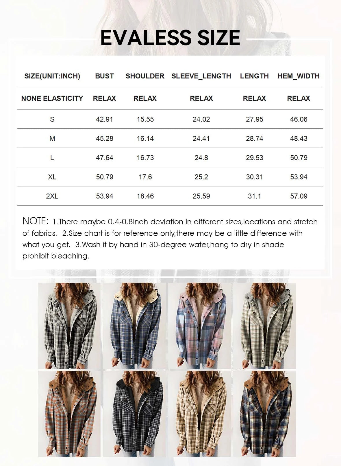 Shacket for Women Casual Plaid Hooded Jacket Long Sleeve Button down Fleece Coat Outerwear Pink L