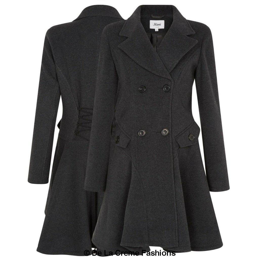 Wool Blend Double Breasted Skater Coat (1102)